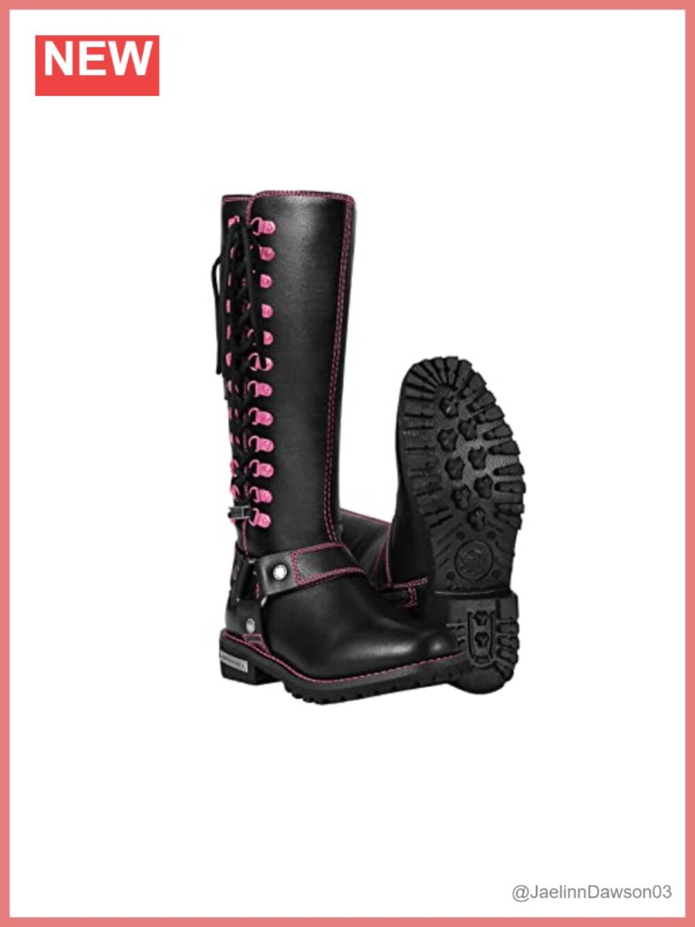 Women's Knee-High Lace Up Boots, Low Heel Mid Calf Fashion Boots Waterproof